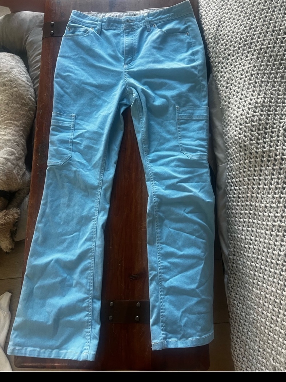 BDG Sky Blue Cropped Flare Pants